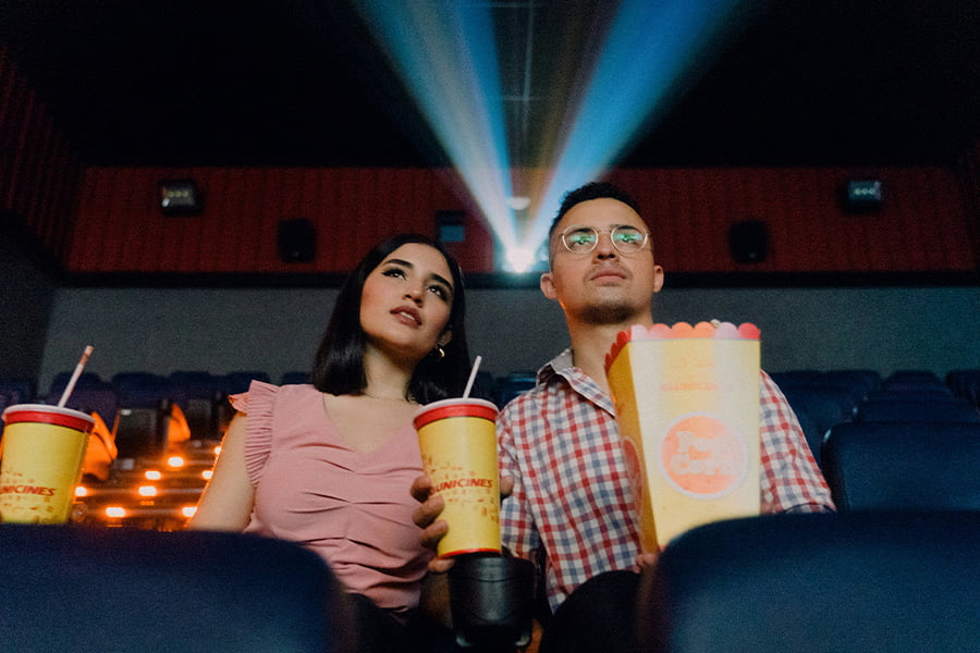 Couple at an Independent Cinema